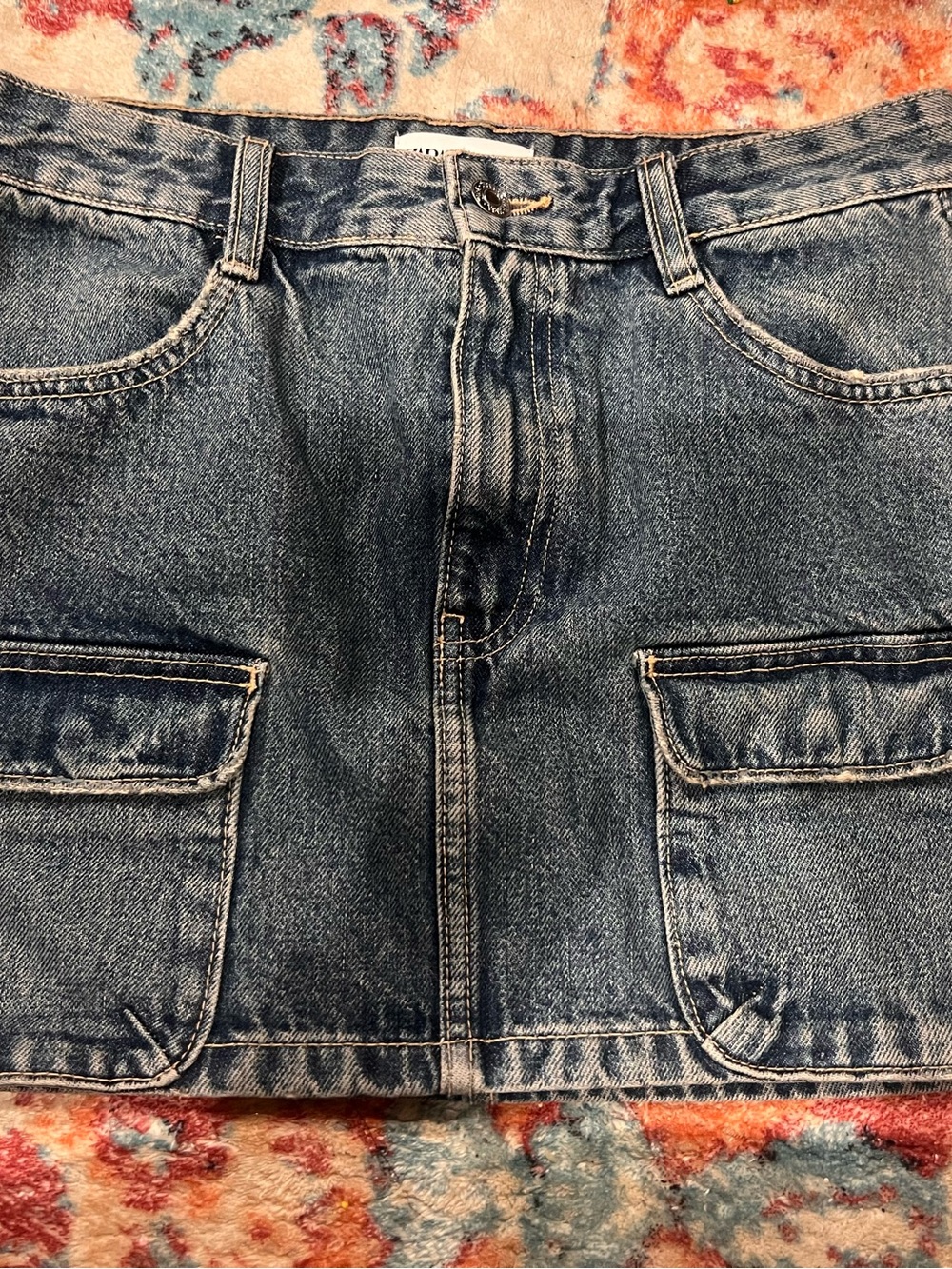 Zara Men’s Denim Cargo Shorts - Blue